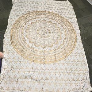 Beautiful white and gold tapestry